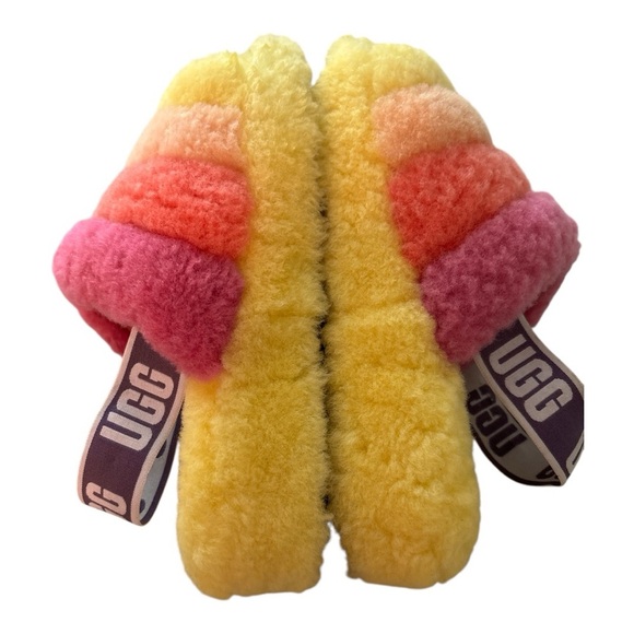 UGG Vibrant Striped Fluff Yeah Slippers.
1” Platform and heel strap - Picture 8 of 9
